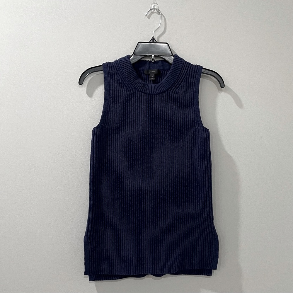 J. Crew navy sweater tank top